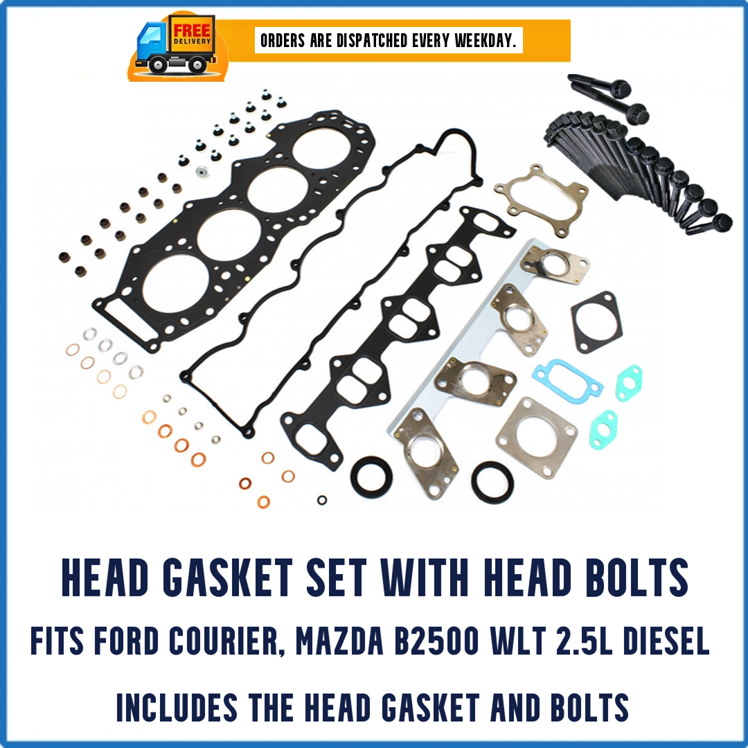 Ford Courier – Mazda B2500 WL 2.5L head gasket set and head bolts