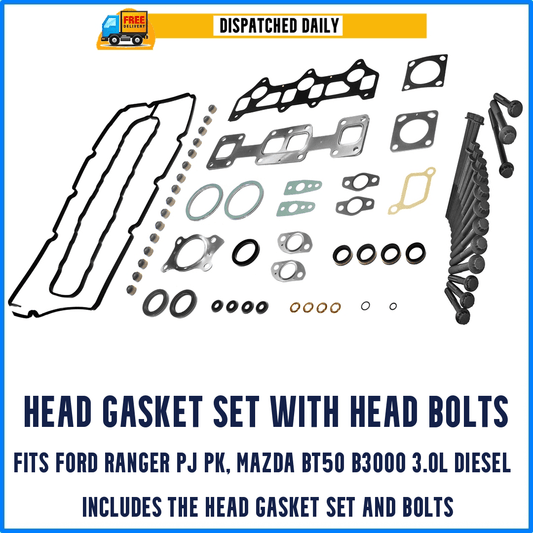 BT50 B2500 B3000 WE Head Gasket Kit with Head Bolts