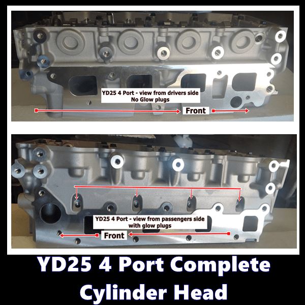 Navara YD25 Complete Cylinder Head Four Port - Supreme Head Supply